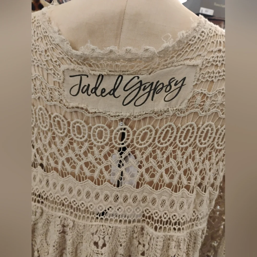 Jaded Gypsy Forever Timeless Crochet Kimono Duster OS NWT - Picture 4 of 15